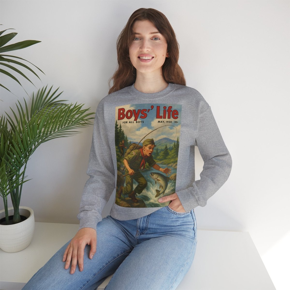 Vintage Motiv – Vintage „Boys’ Life“ Sweatshirt – Retro Pfadfinder-Motiv von 1950 | True Insights Design mit Humor