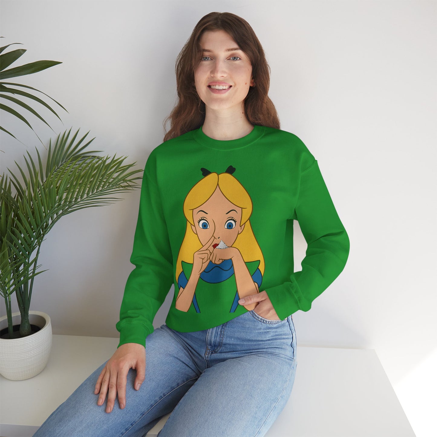 Sweatshirt – Satire Sweatshirt – "Alice im Rausch" Pop-Art Design | True Insights Design mit Humor
