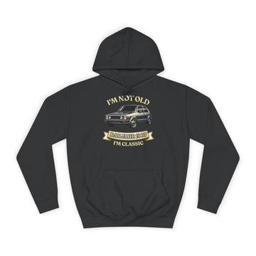Geschenk zum 60. Geburtstag – Hoodie Jahrgang 1967 VW Golf – Jet Black – Vorderseite
