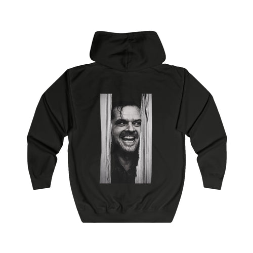 Shining Jack Torrance Zip Hoodie – Motif culte horreur Jack Nicholson, noir & blanc pour fans