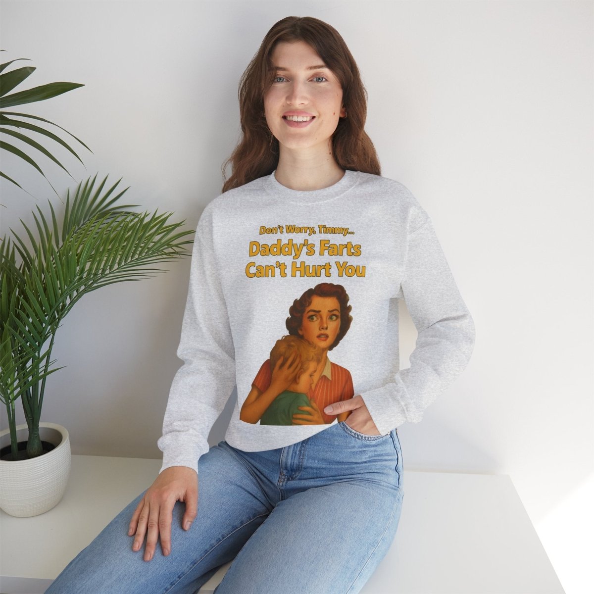 Sweatshirt – Daddy’s Farts – Satirisches Retro-Sweatshirt mit schwarzem Humor | True Insights Design mit Humor
