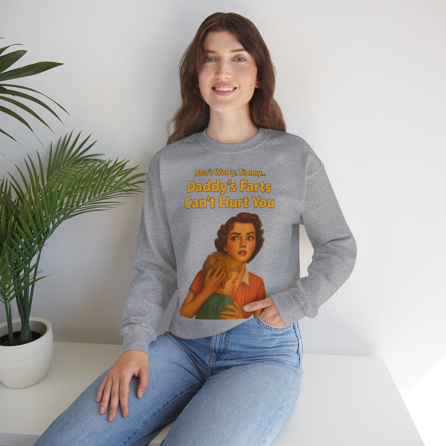 Sweatshirt – Daddy’s Farts – Satirisches Retro-Sweatshirt mit schwarzem Humor | True Insights Design mit Humor