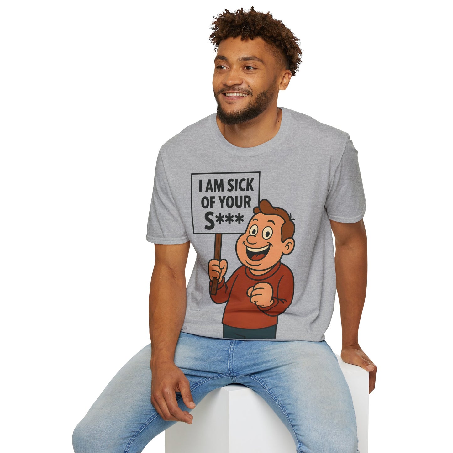 „I Am Sick of Your S*“ – Shirt im Retro-Comic-Look – Freches Satire-Design für mutige Statements | True Insights
