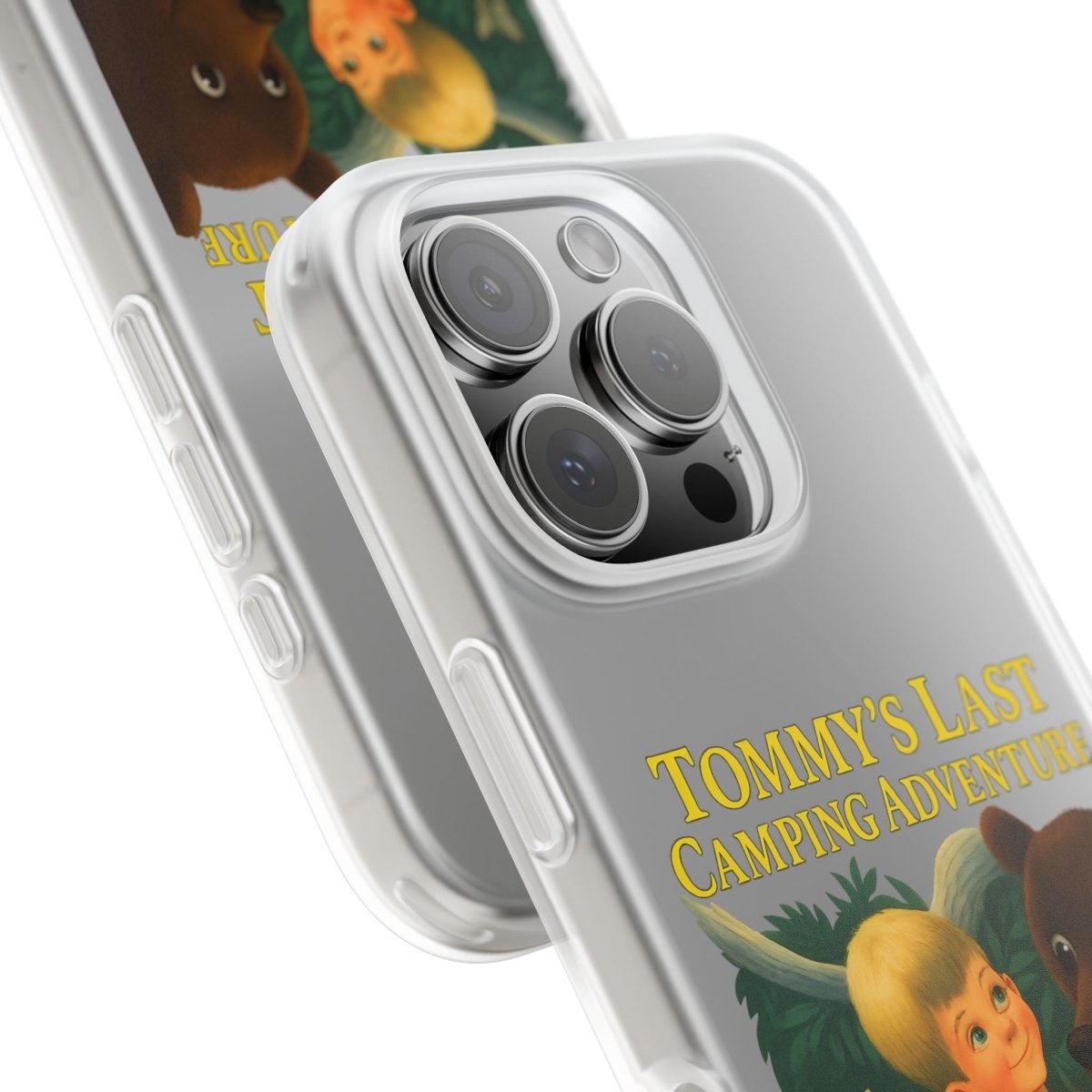 Tommy’s Last Camping Adventure Handyhülle – Schwarzer Humor trifft Retro-Kinderbuch-Look-Phone Case-True Insights