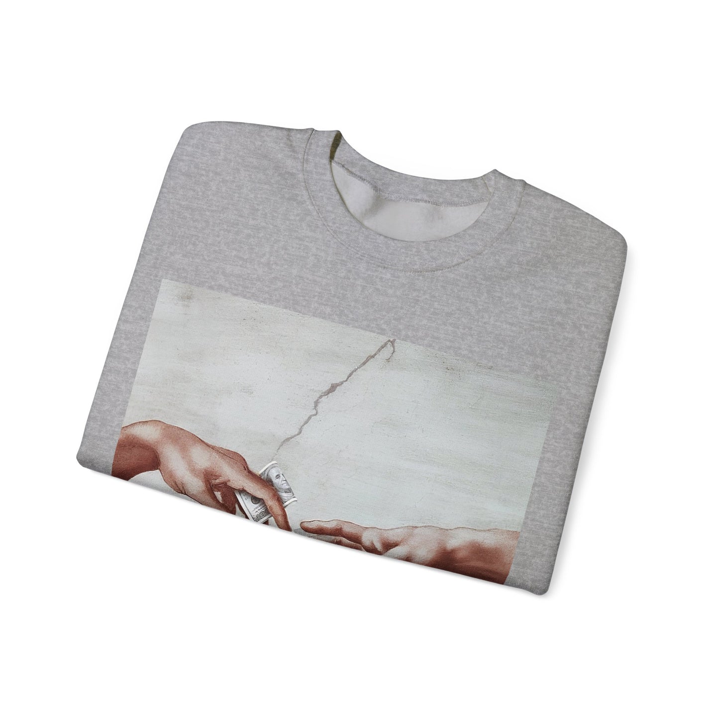 Sweatshirt – The Deal Sweatshirt – Satirische Kunst trifft Streetwear | Michelangelo Meme Design | True Insights Design mit Humor