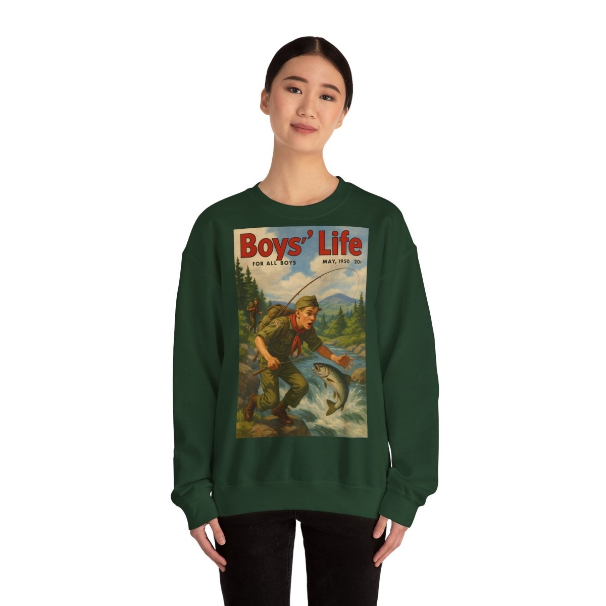 Vintage Motiv – Vintage „Boys’ Life“ Sweatshirt – Retro Pfadfinder-Motiv von 1950 | True Insights Design mit Humor