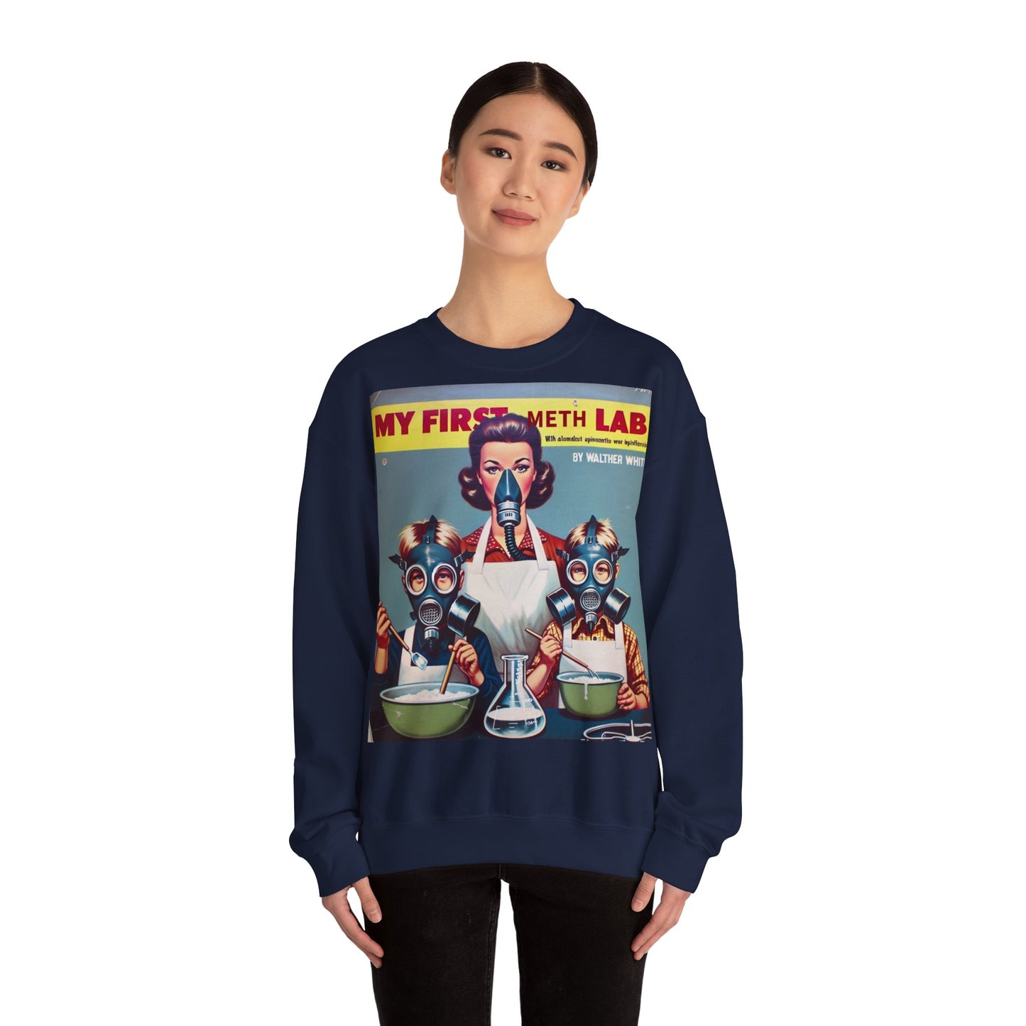 Sweatshirt – My First Meth Lab Sweatshirt | Lustiger Retro Pullover mit Satire-Print | Geschenk für Breaking Bad Fans & Dark Humor Lover | True Insights Design mit Humor