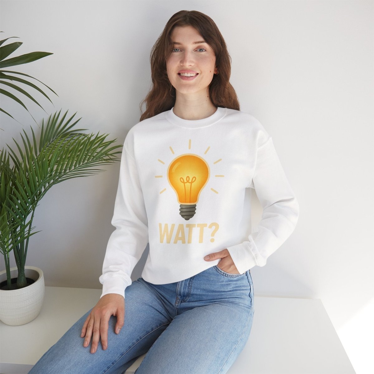 Sweatshirt – WATT? Sweatshirt für Elektriker & Technikfans | Lustiges Glühbirnen-Motiv | True Insights Design mit Humor