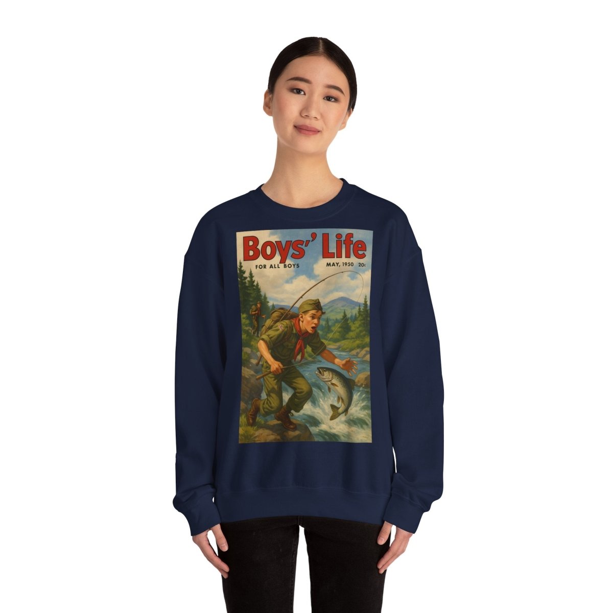 Vintage Motiv – Vintage „Boys’ Life“ Sweatshirt – Retro Pfadfinder-Motiv von 1950 | True Insights Design mit Humor