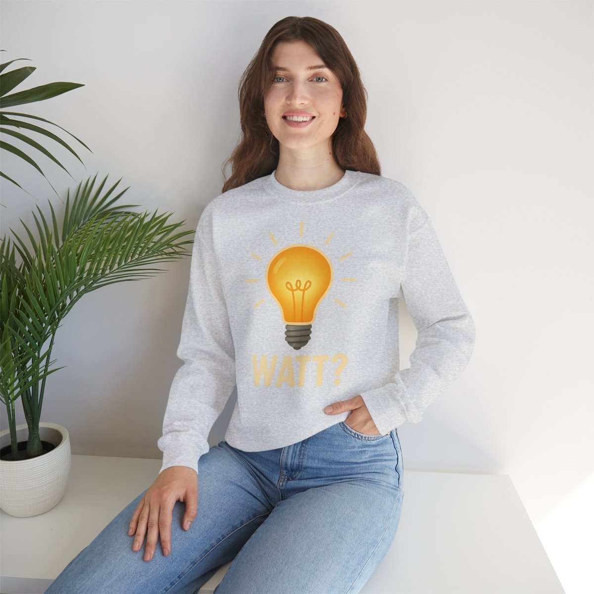 Sweatshirt – WATT? Sweatshirt für Elektriker & Technikfans | Lustiges Glühbirnen-Motiv | True Insights Design mit Humor