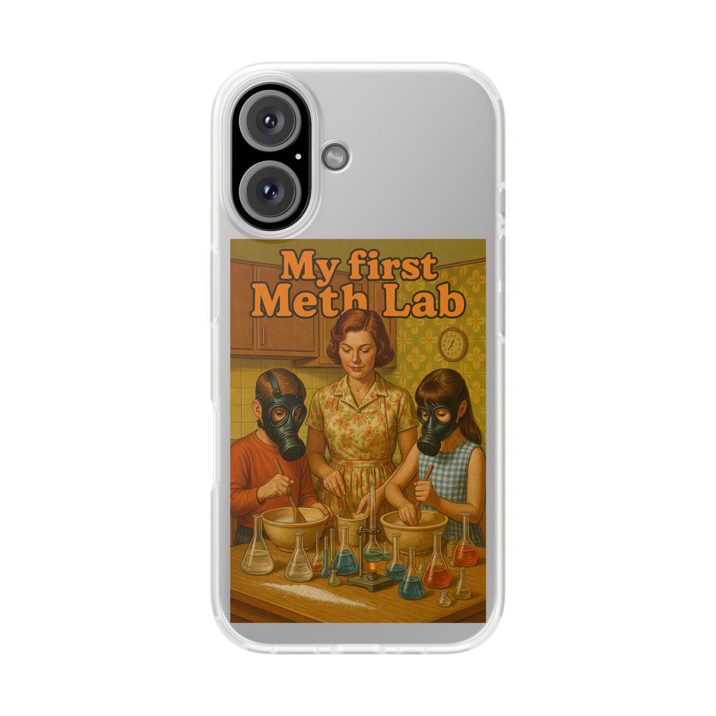 Satirisches Familienmotiv mit Chemie-Charme – stoßfest, kabellos ladbar & herrlich provokant.-Phone Case-True Insights