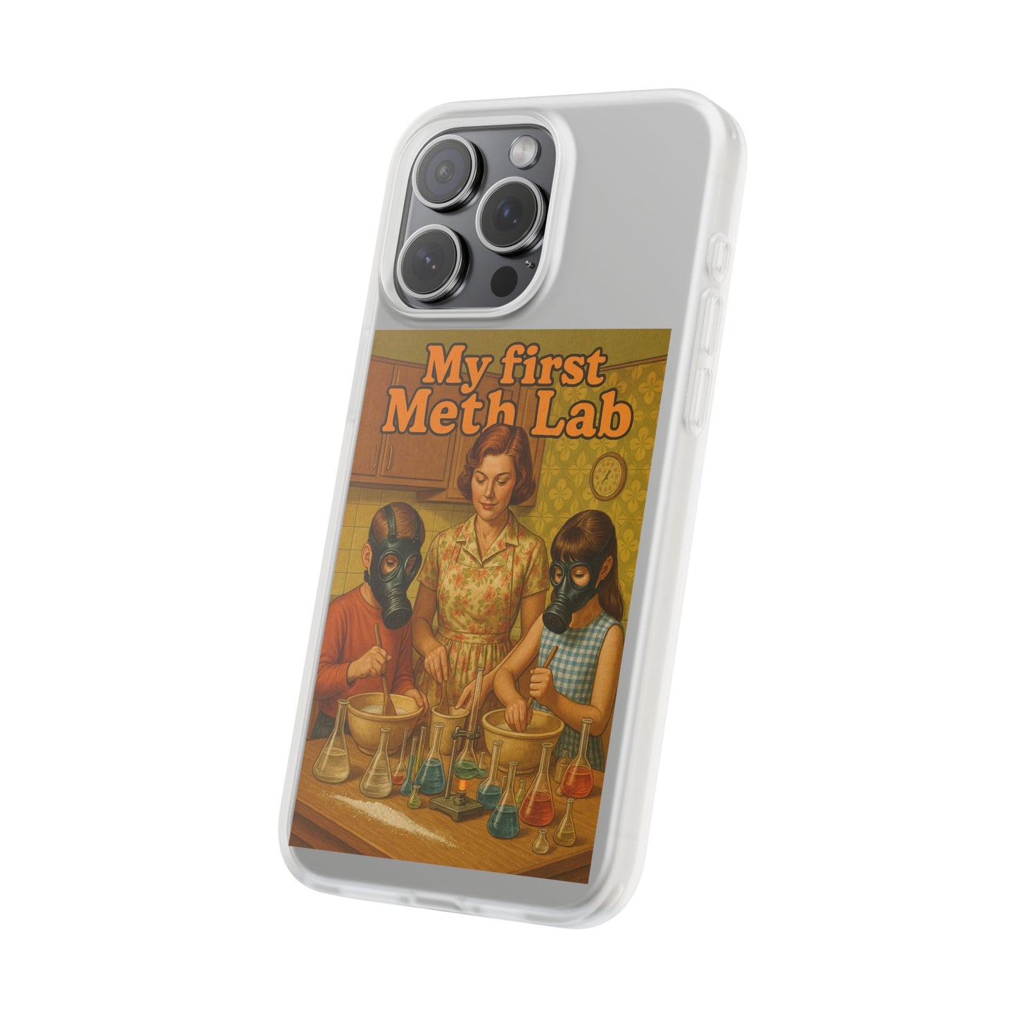 Satirisches Familienmotiv mit Chemie-Charme – stoßfest, kabellos ladbar & herrlich provokant.-Phone Case-True Insights