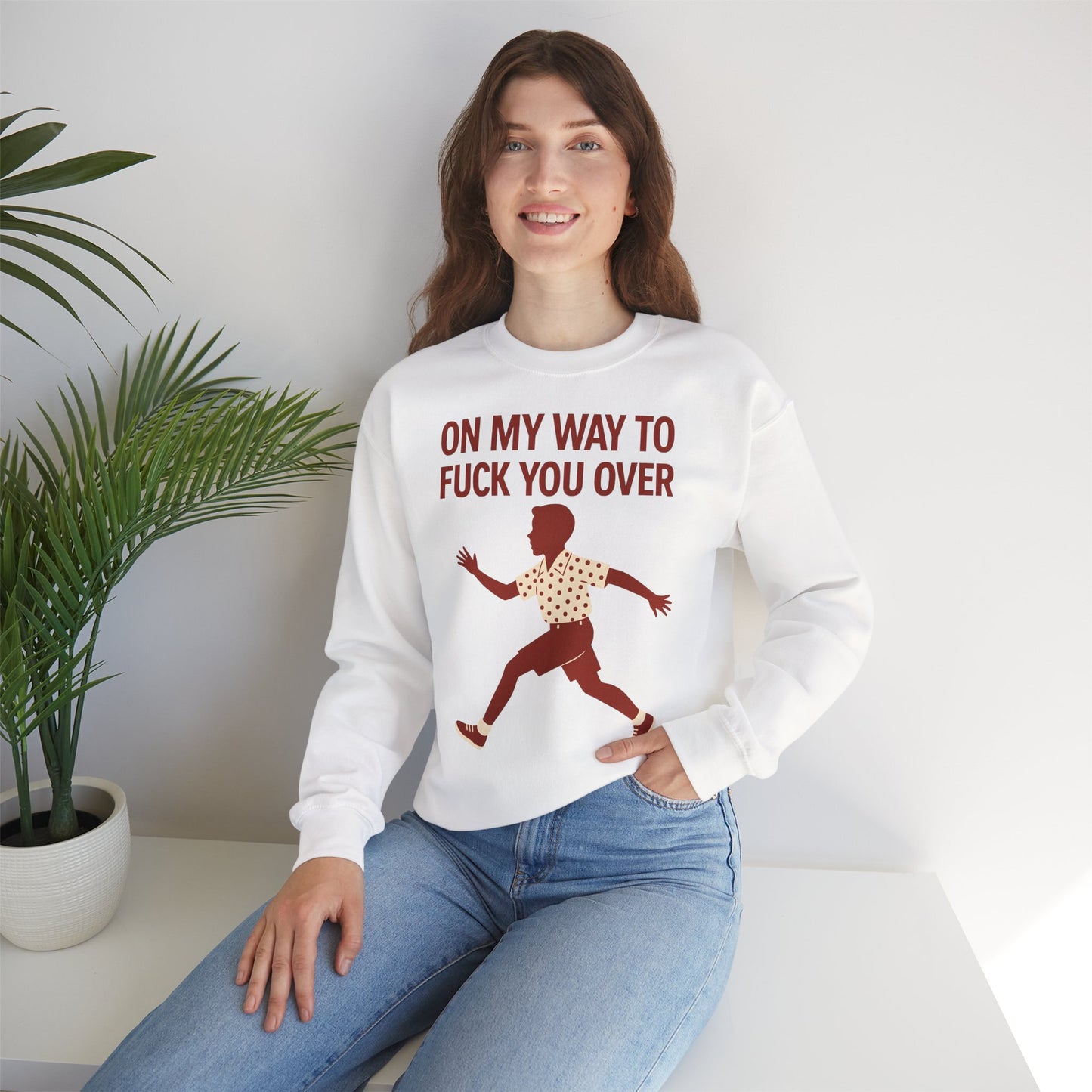 Sweatshirt – I Come to F*** You Over Sweatshirt – Provokantes Statement mit Humor | True Insights Design mit Humor