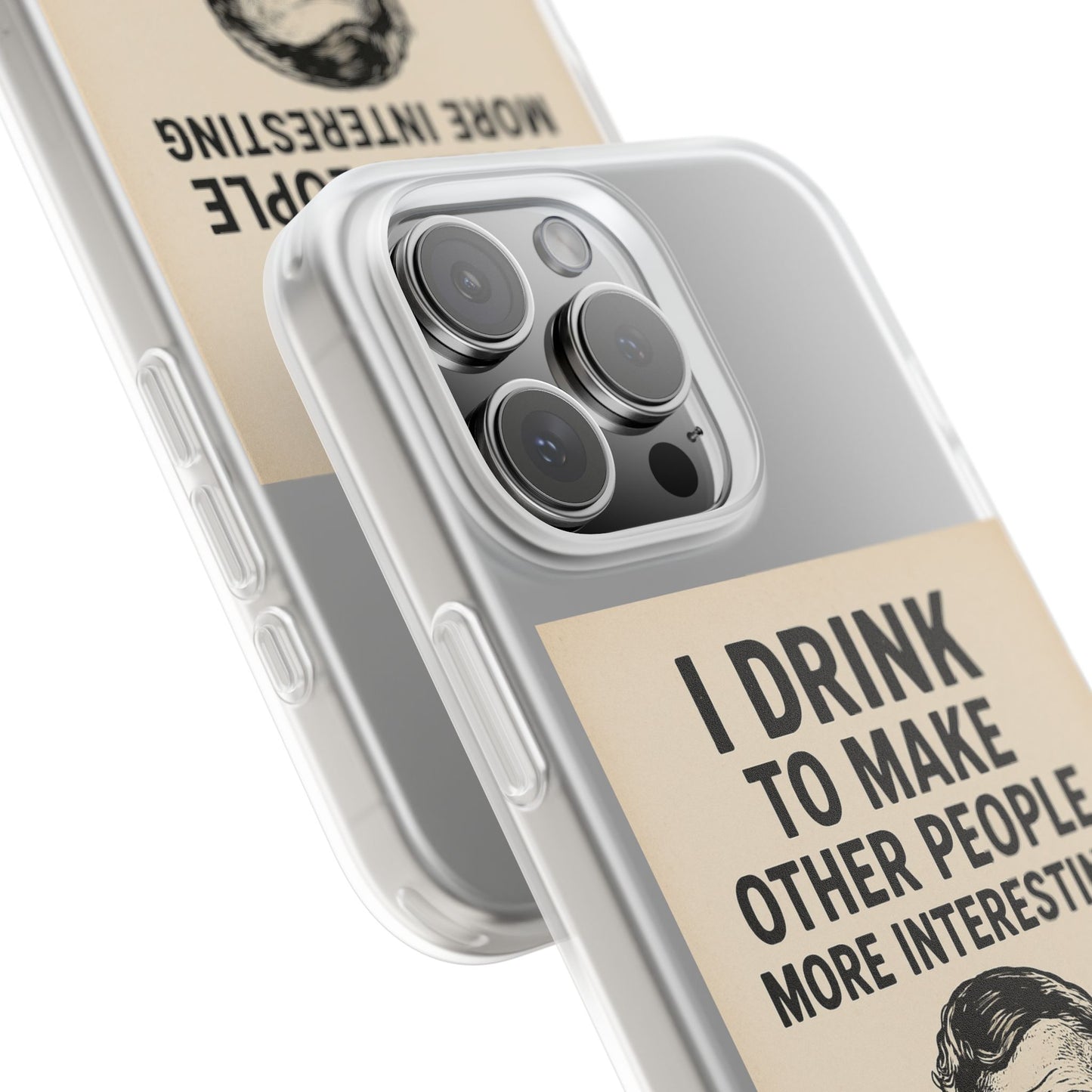 Hemingway – „I Drink To Make Other People More Interesting“-Phone Case-True Insights