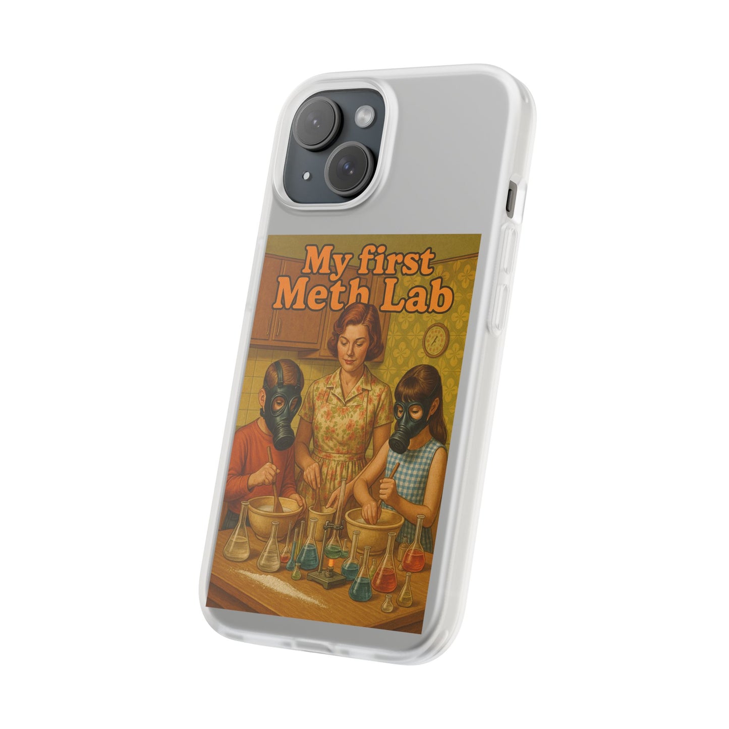 Satirisches Familienmotiv mit Chemie-Charme – stoßfest, kabellos ladbar & herrlich provokant.-Phone Case-True Insights