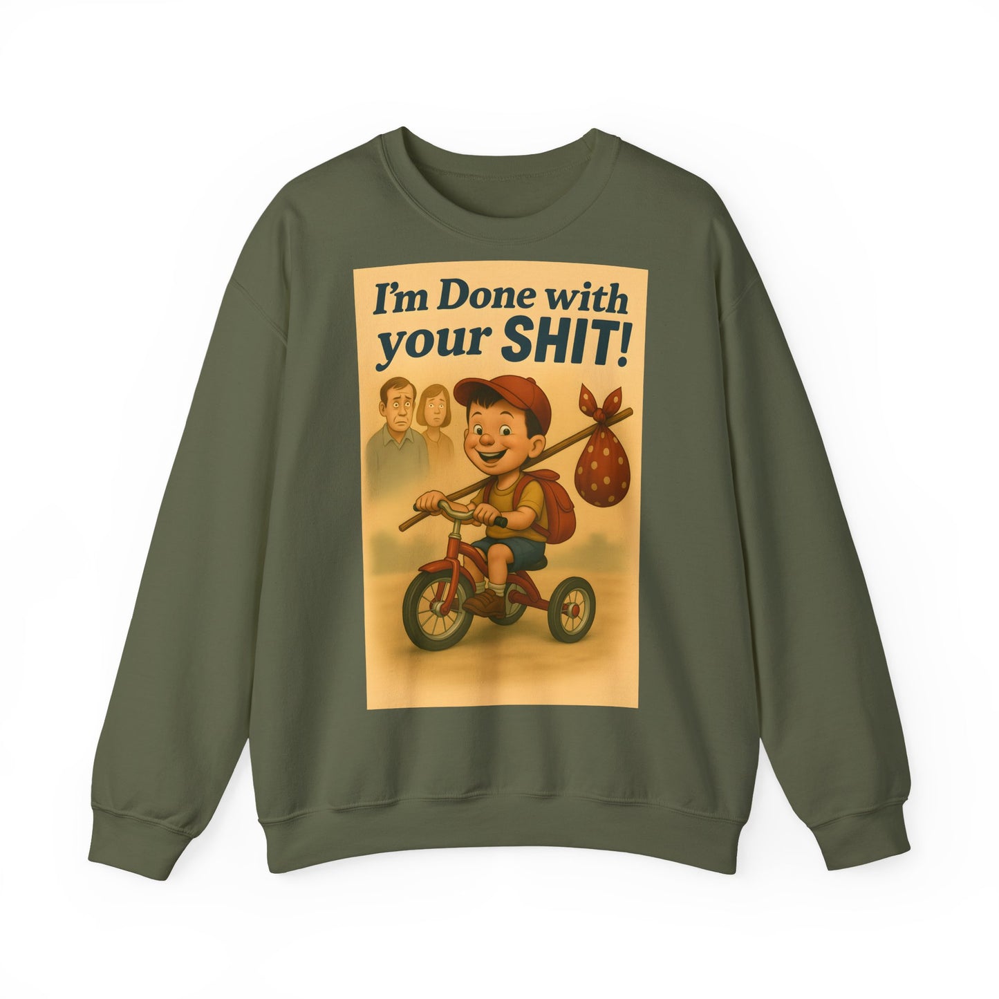 Sweatshirt – Freches Statement Sweatshirt – „I am Done with your Shit!“ | True Insights Design mit Humor