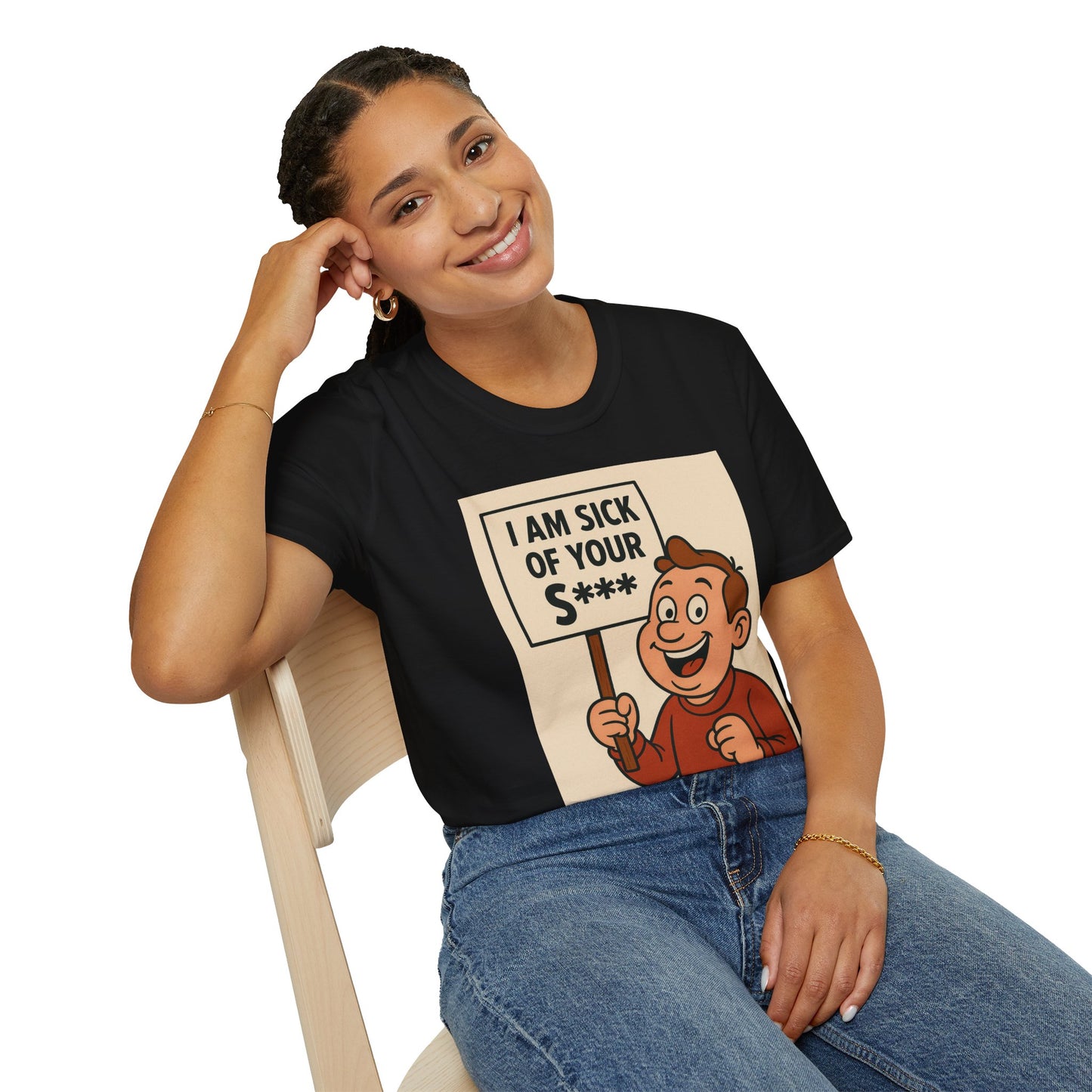 „I Am Sick of Your S*“ – Shirt im Retro-Comic-Look