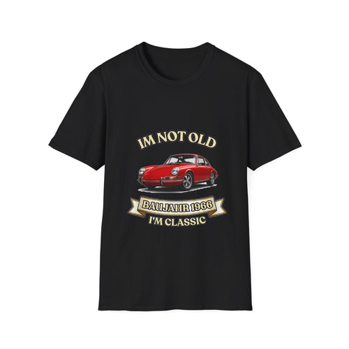 True Insights Jahrgang 1966 T-Shirt Roter Sportwagen in Black