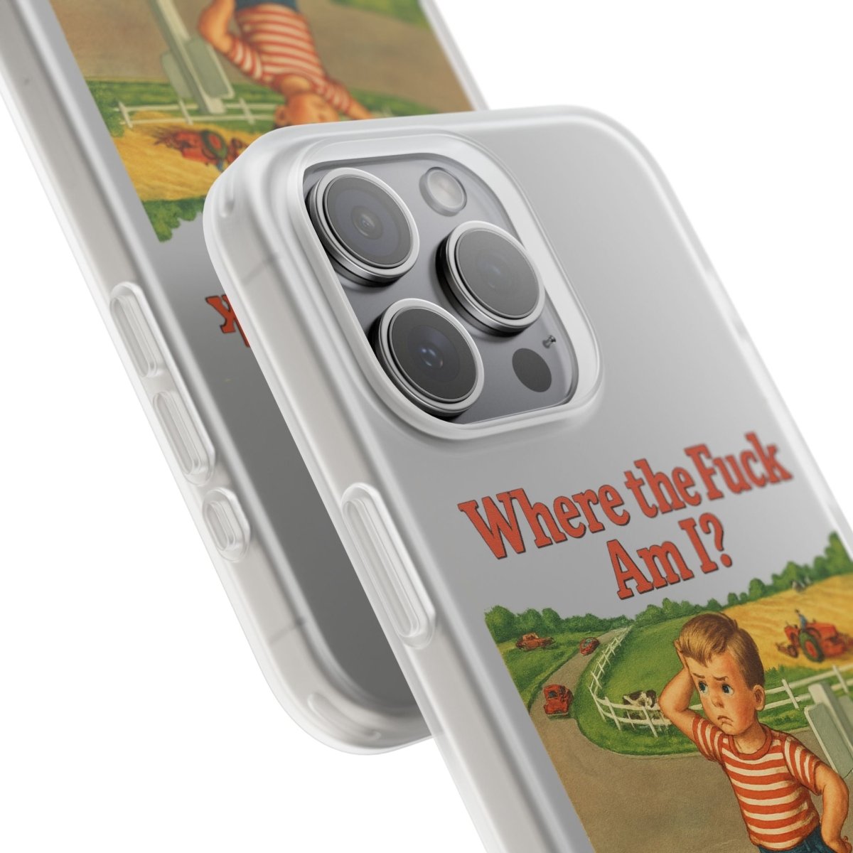 Where the Fuck Am I? Handyhülle – Retro-Meme Look mit maximaler Verwirrung-Phone Case-True Insights