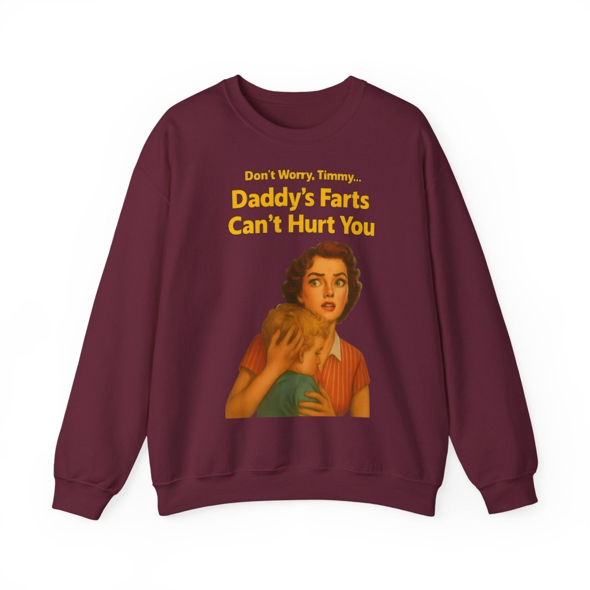 Sweatshirt – Daddy’s Farts – Satirisches Retro-Sweatshirt mit schwarzem Humor | True Insights Design mit Humor