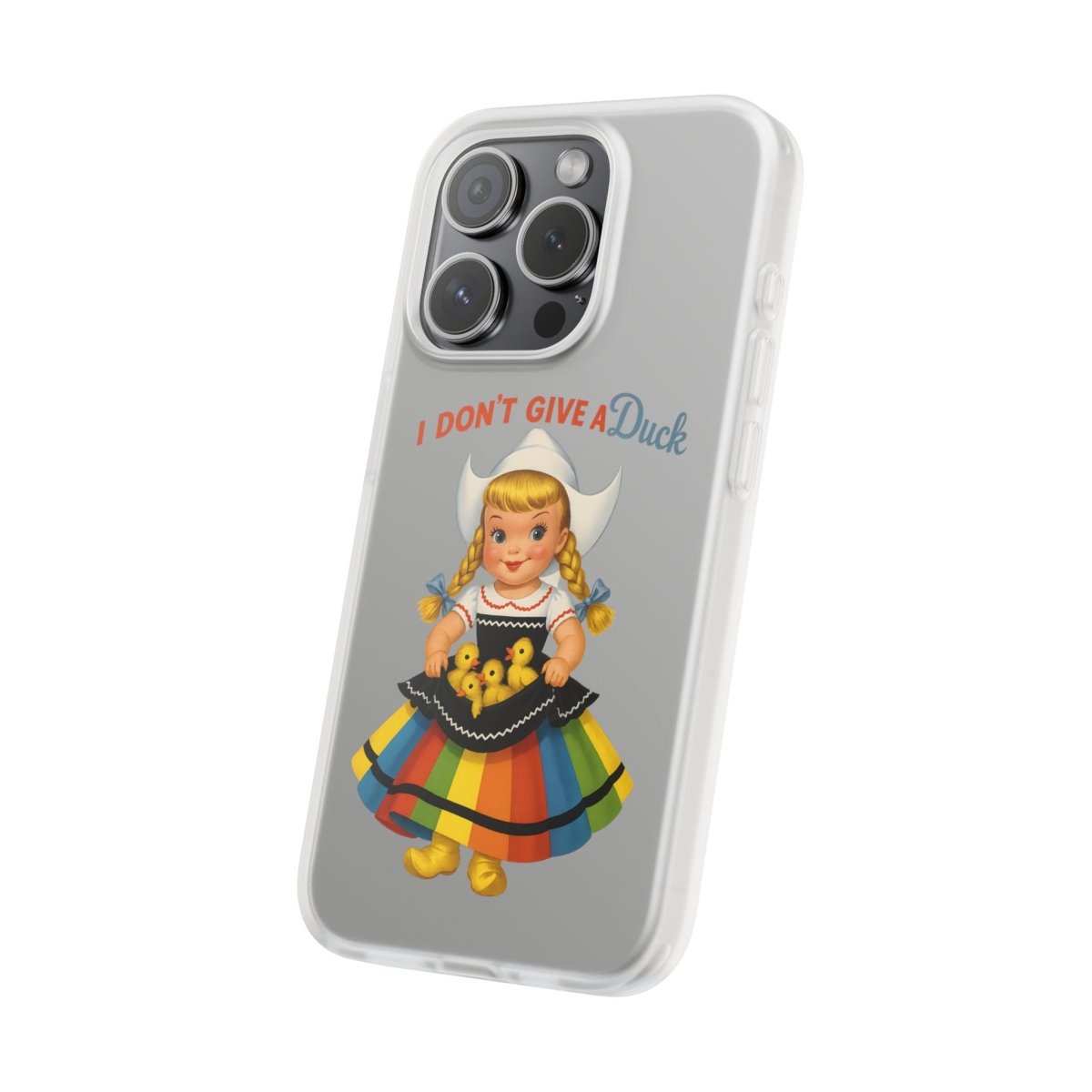 I Don’t Give a Duck – Handyhülle mit flauschiger Gleichgültigkeit-Phone Case-True Insights