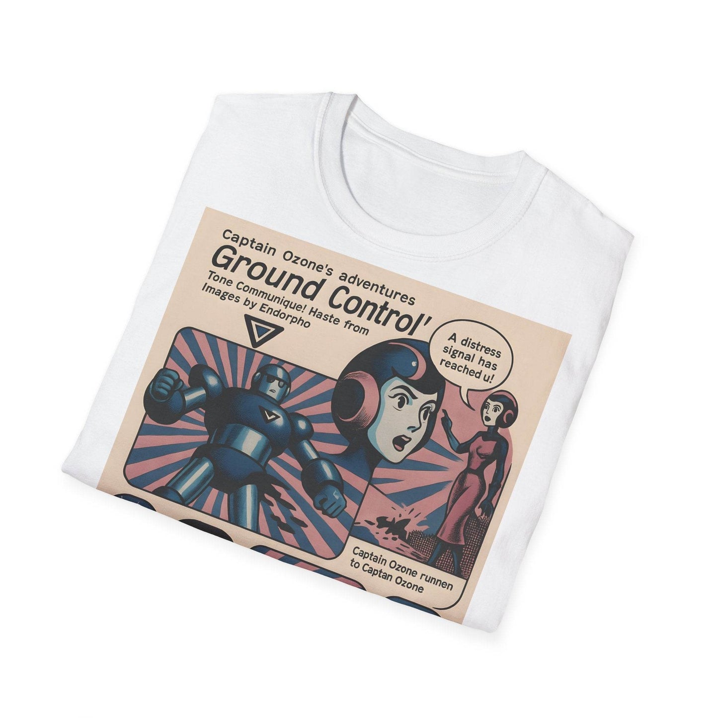 Captain Ozone T-Shirt – Retro Sci-Fi Comic Design | Ground Control Edition – Freches Satire-Design für mutige Statements | True Insights