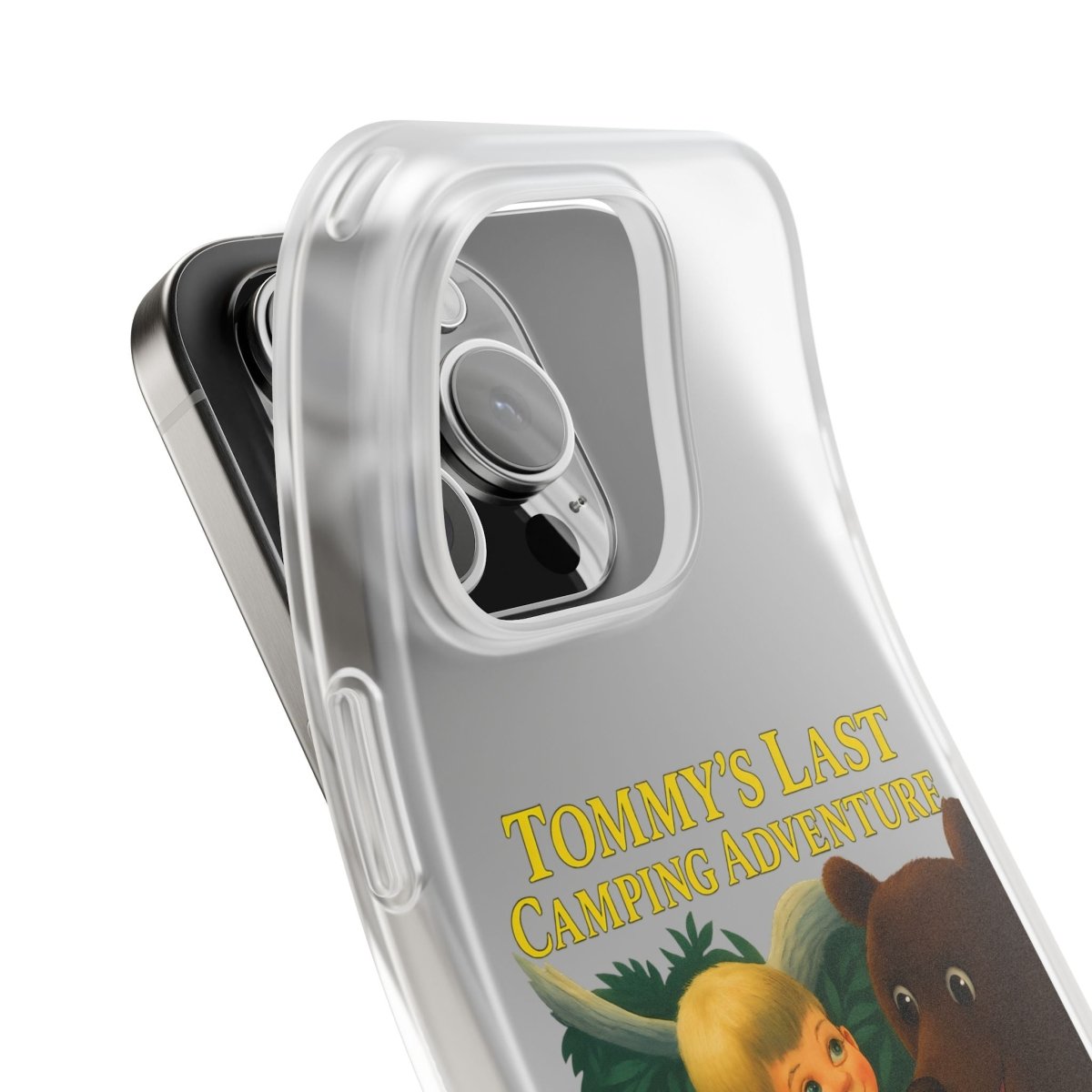 Tommy’s Last Camping Adventure Handyhülle – Schwarzer Humor trifft Retro-Kinderbuch-Look-Phone Case-True Insights