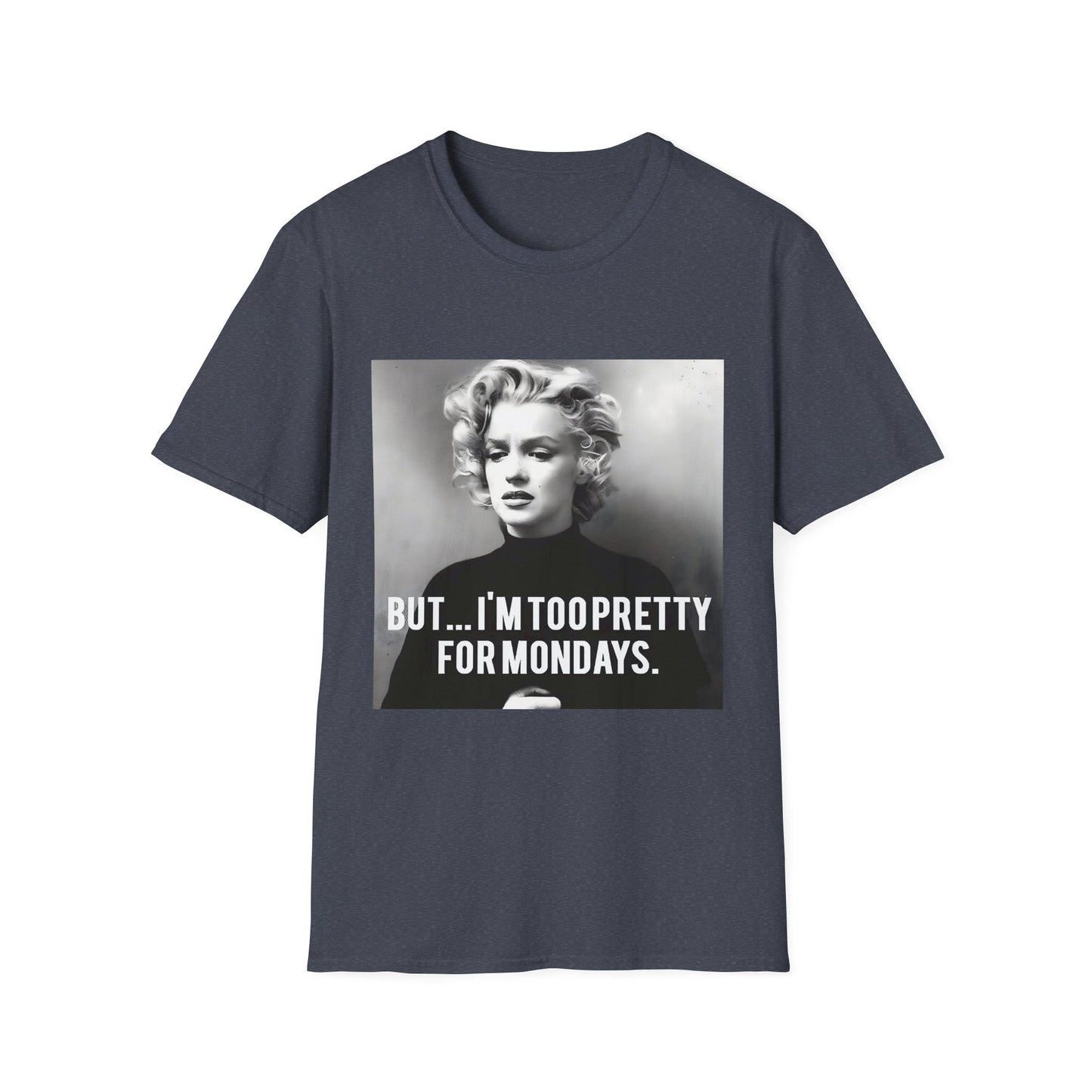 Vintage Damen T-Shirt – Too Pretty for Mondays – Retro Design – Freches Satire-Design für mutige Statements | True Insights