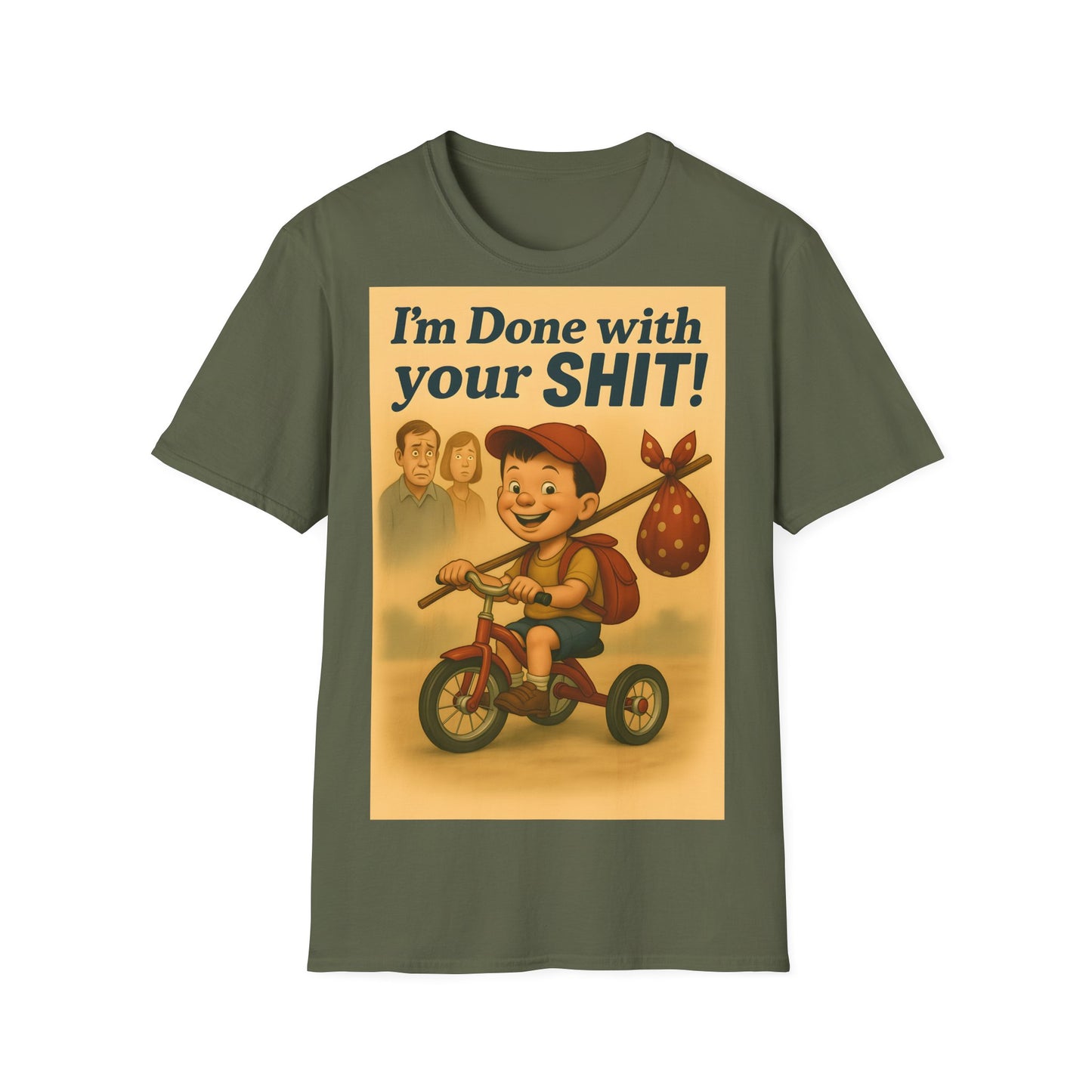 “I'm Done with Your Shit!” - Retro Runaway Kid T-Shirt – Freches Satire-Design für mutige Statements | True Insights