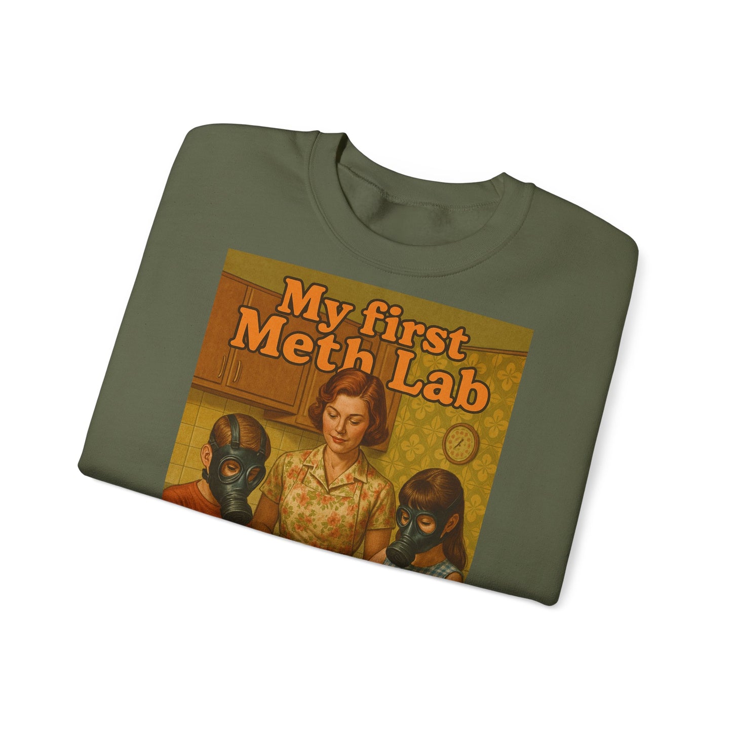 Sweatshirt – „My First Meth Lab“ Sweatshirt – Schwarzer Humor im Retro-Stil | True Insights Design mit Humor