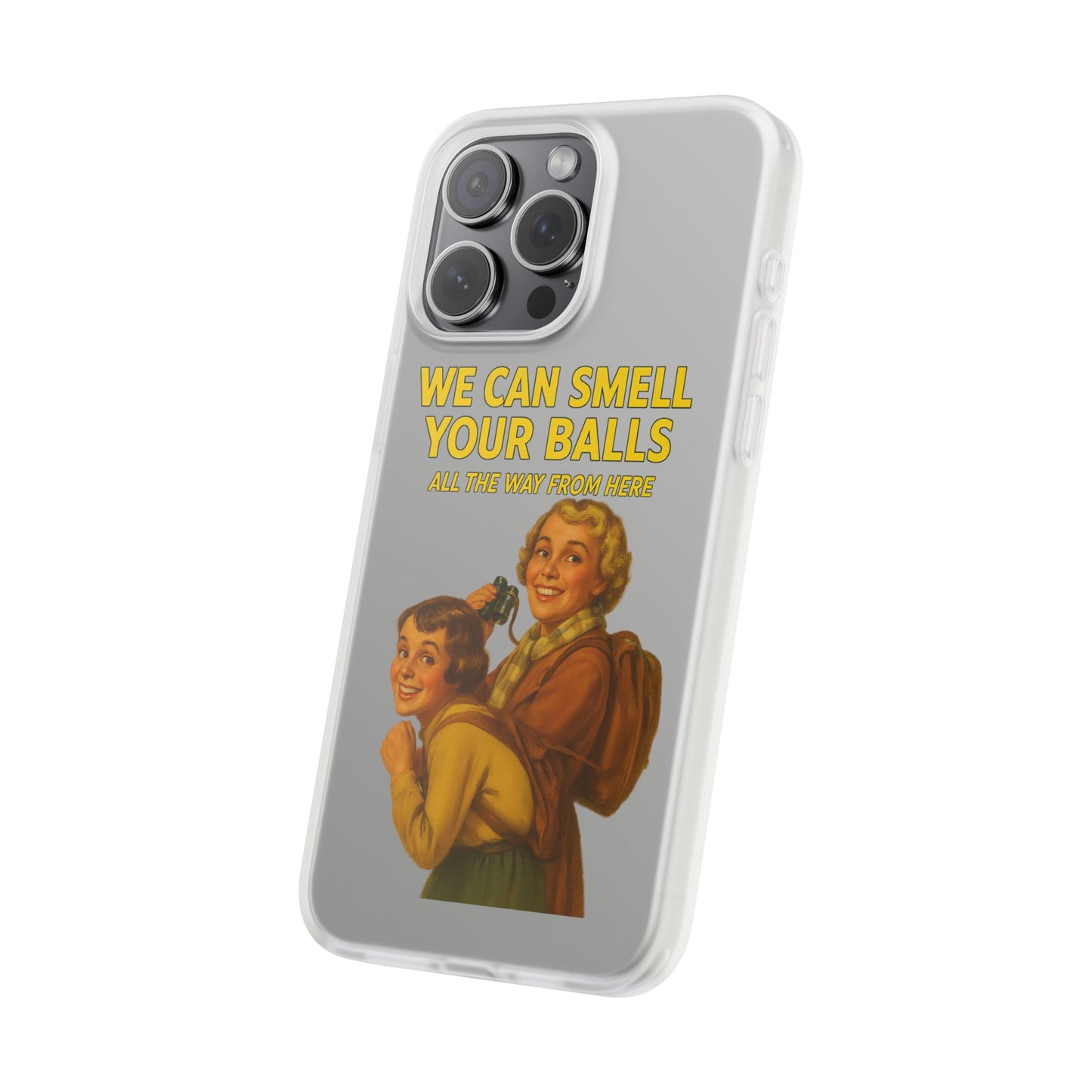 Unauffällig war gestern: Diese Handyhülle riecht den Wahnsinn – Vintage-Design trifft schwarzen Humor.-Phone Case-True Insights