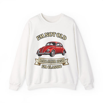 True Insights Jahrgang 1956 Sweatshirt VW Käfer in White