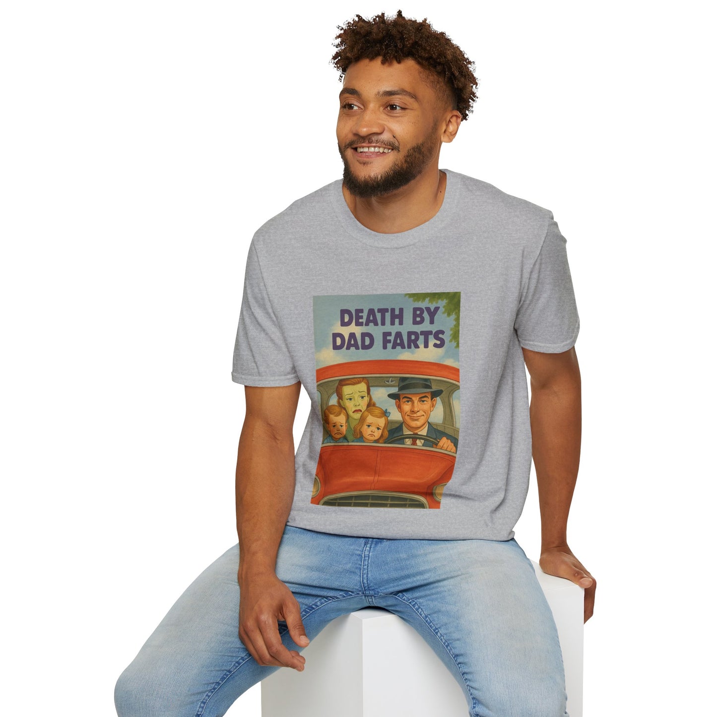 Death by Dad Farts - The retro family drama on your shirt!