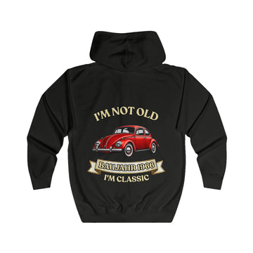 True Insights Jahrgang 1966 Zip-Hoodie VW Käfer in Jet Black