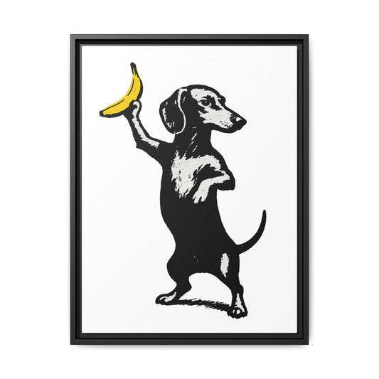 Dackel mit Banane – Banksy-inspirierter Art Print