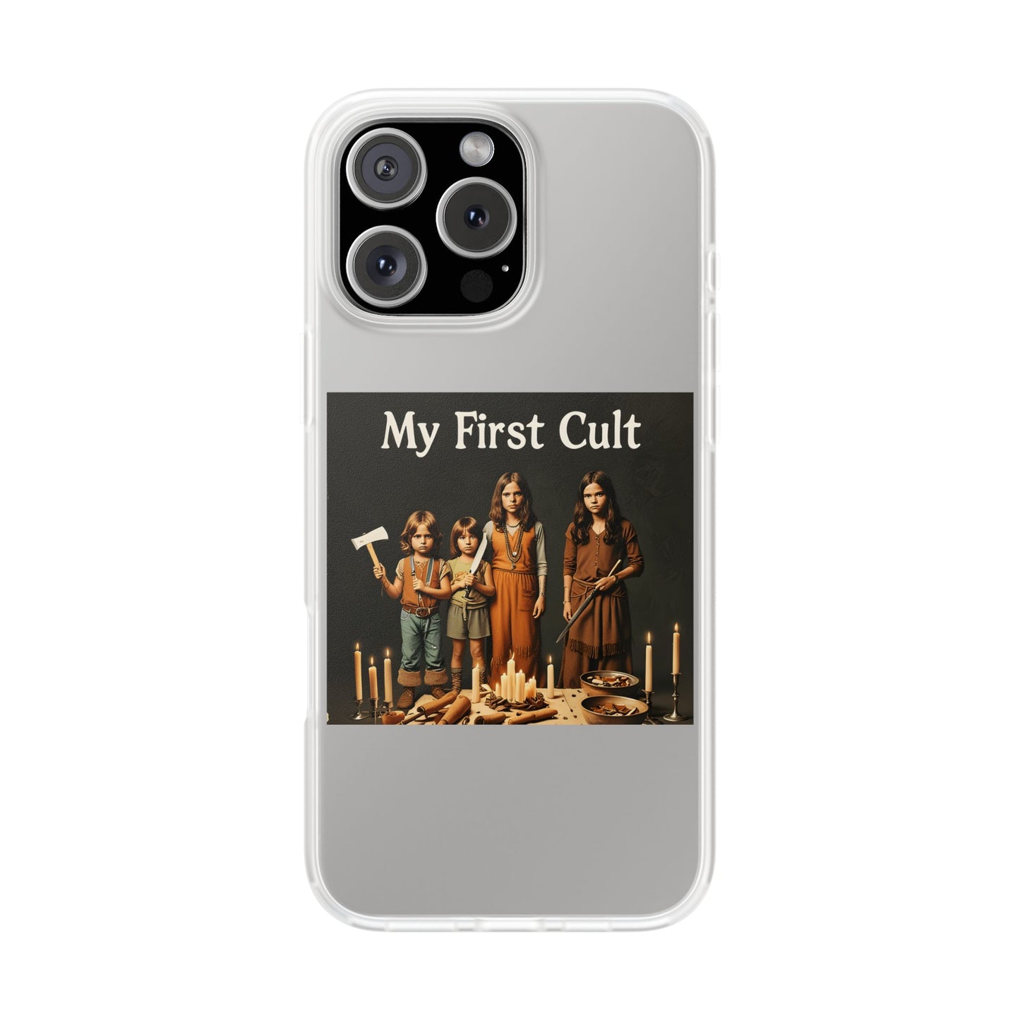 My First Cult – Dark-Aesthetic Handyhülle mit satirischem Kinderkult-Motiv-Phone Case-True Insights
