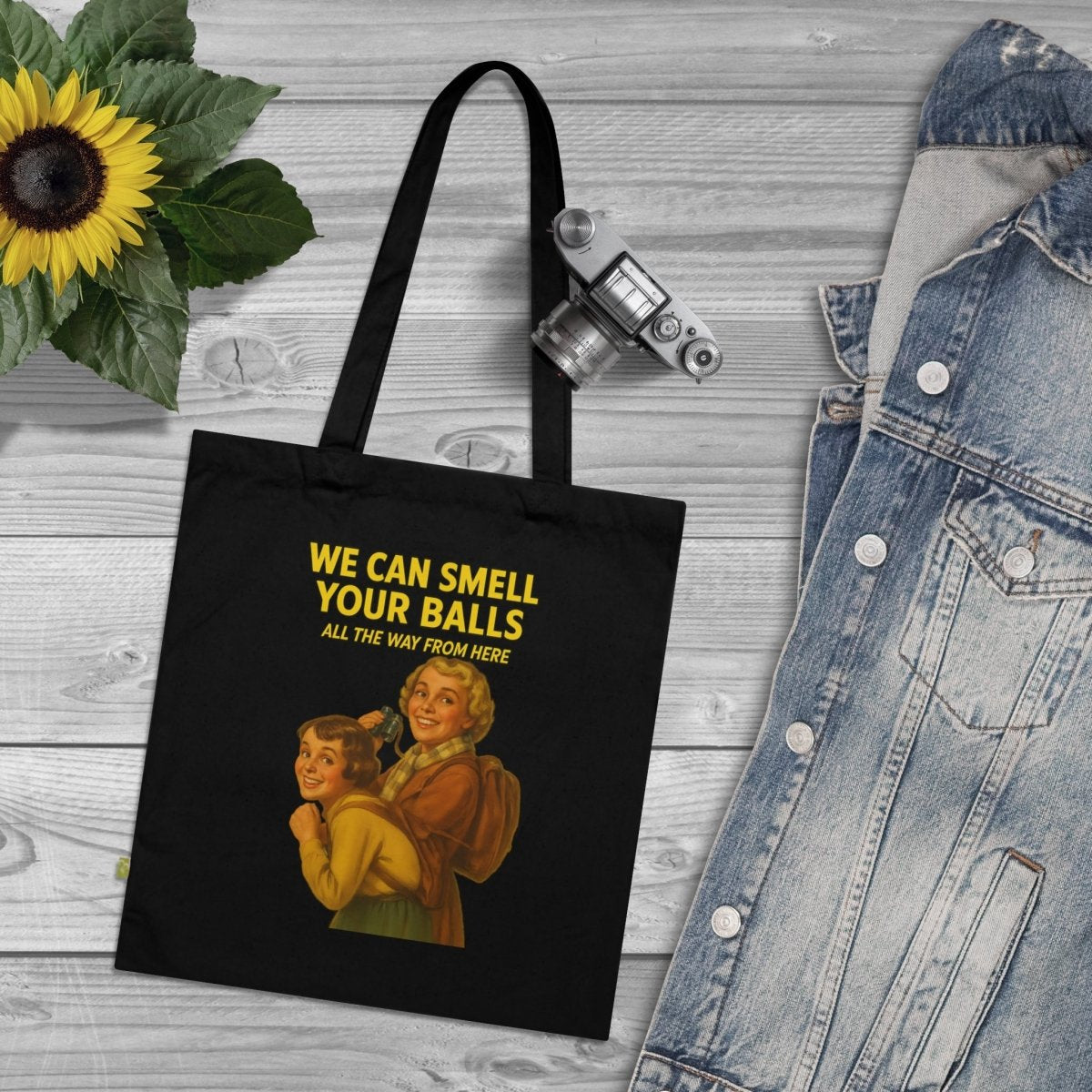 We Can Smell Your Balls – Ironische Retro-Tote Bag-Bags-True Insights