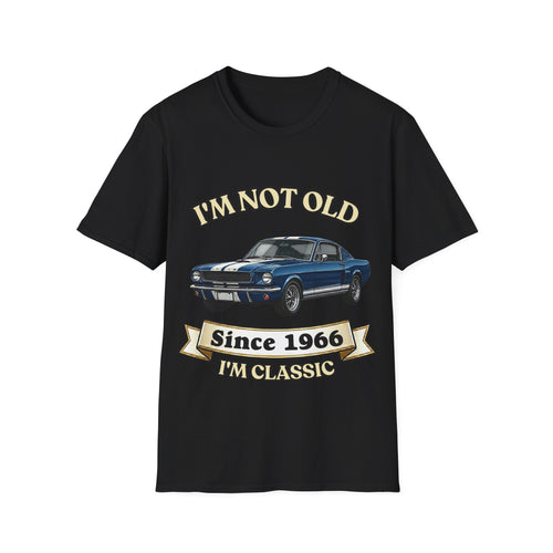 Jahrgang T-Shirt personalisierbar Wunsch-Baujahr | I'm Not Old I'm Classic | lustiges Geschenk zum runden Geburtstag Papa Opa Mann | Oldtimer Retro Kultauto Vintage | True Insights
