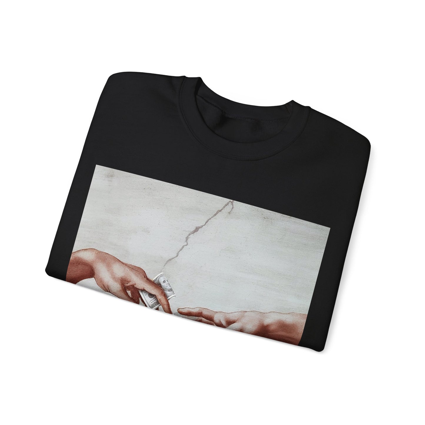 Sweatshirt – The Deal Sweatshirt – Satirische Kunst trifft Streetwear | Michelangelo Meme Design | True Insights Design mit Humor