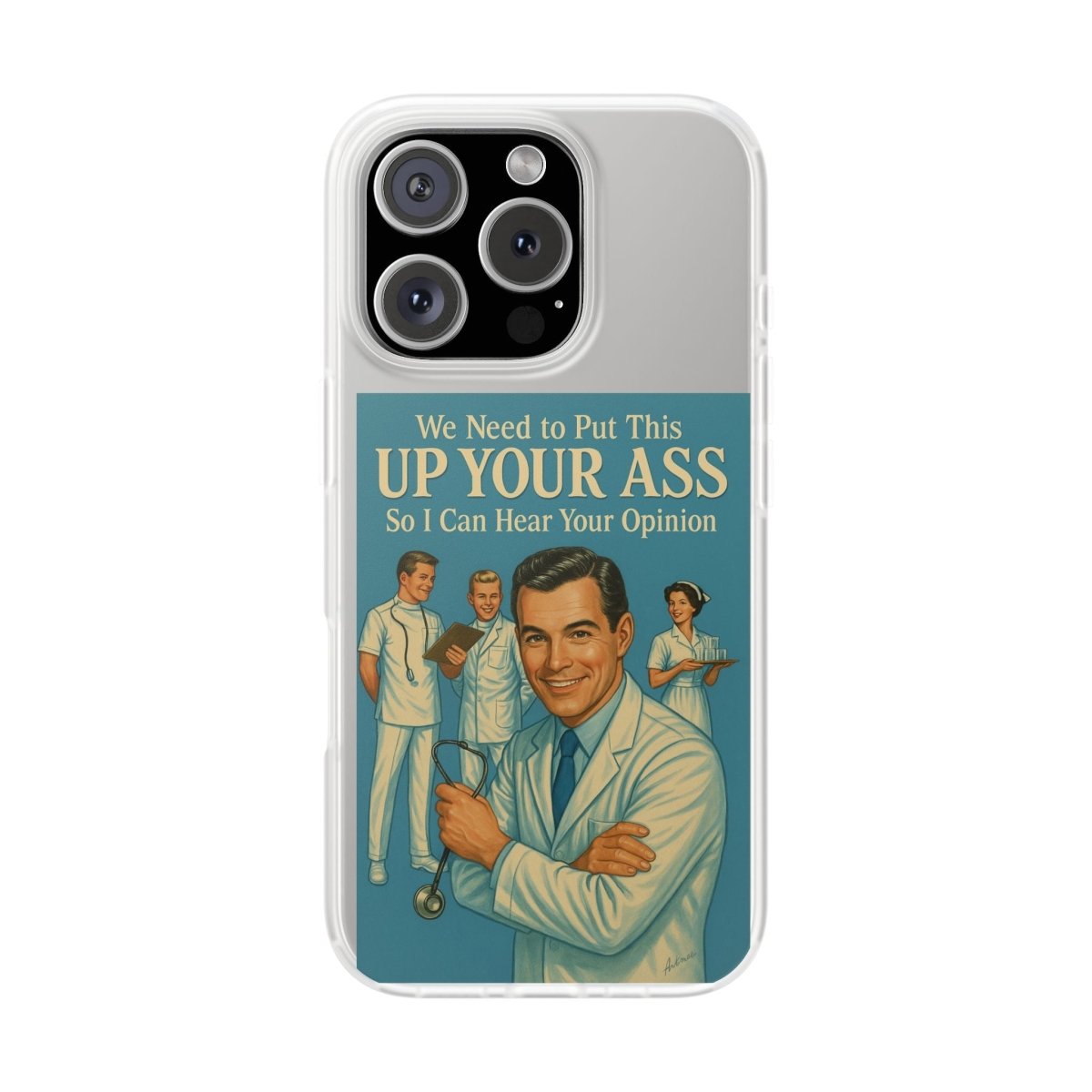 Handyhülle „Doctor’s Opinion“ – Retro-Arzt mit schwarzem Humor-Phone Case-True Insights