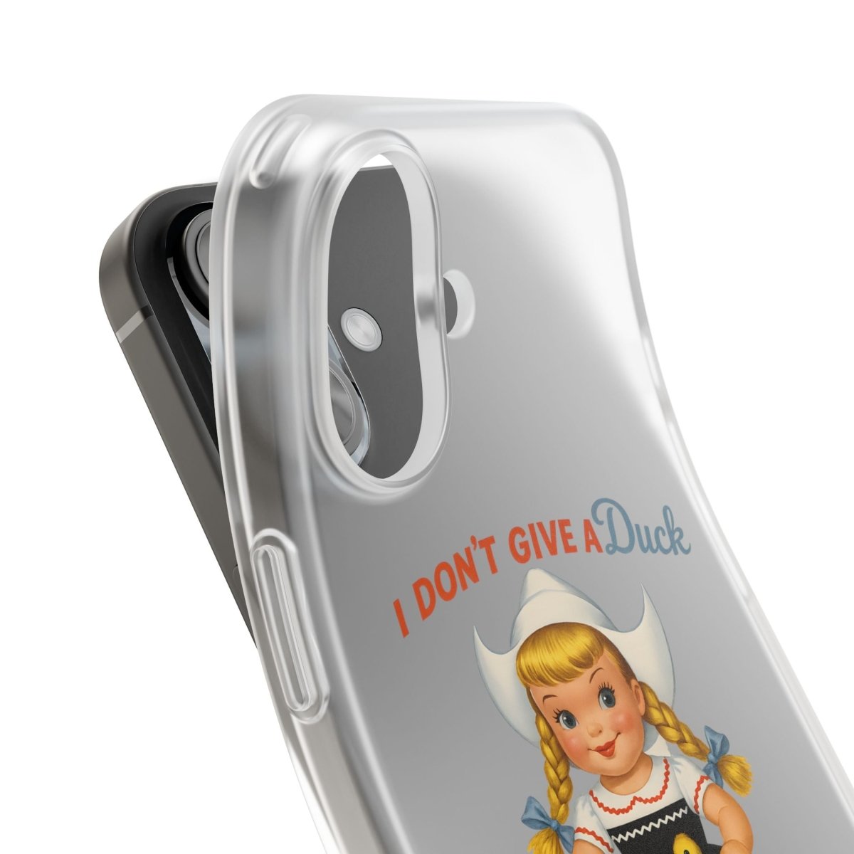 I Don’t Give a Duck – Handyhülle mit flauschiger Gleichgültigkeit-Phone Case-True Insights