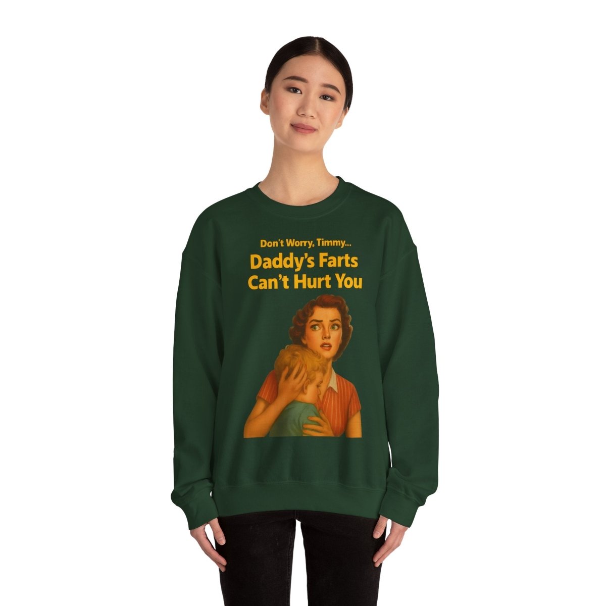 Sweatshirt – Daddy’s Farts – Satirisches Retro-Sweatshirt mit schwarzem Humor | True Insights Design mit Humor