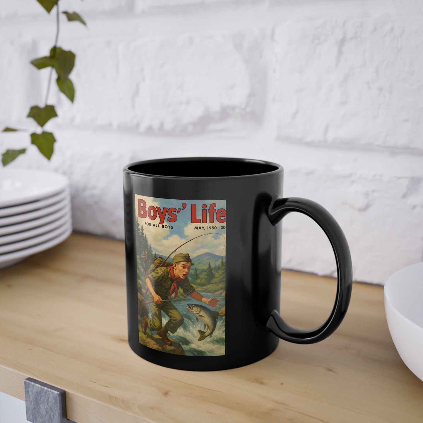 Vintage Motiv – Boys’ Life – Gesellschaftskritische Tasse im Retro-Magazin-Stil | True Insights Design mit Humor