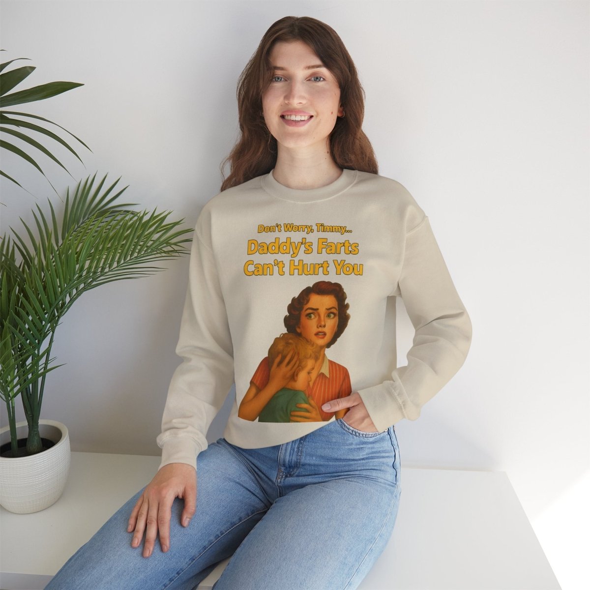 Sweatshirt – Daddy’s Farts – Satirisches Retro-Sweatshirt mit schwarzem Humor | True Insights Design mit Humor
