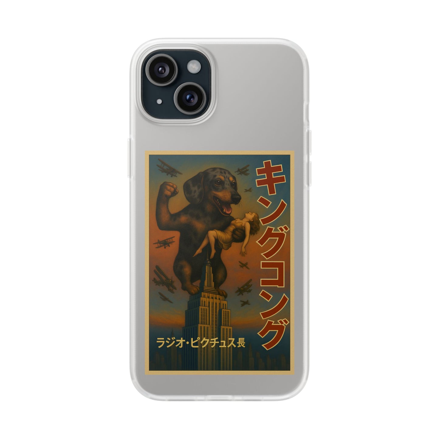 Dackel Handyhülle – King Kong Parodie | Retro Design für Hundefans & Filmnerds – Lustiges Phone Case | True Insights – Bild 4