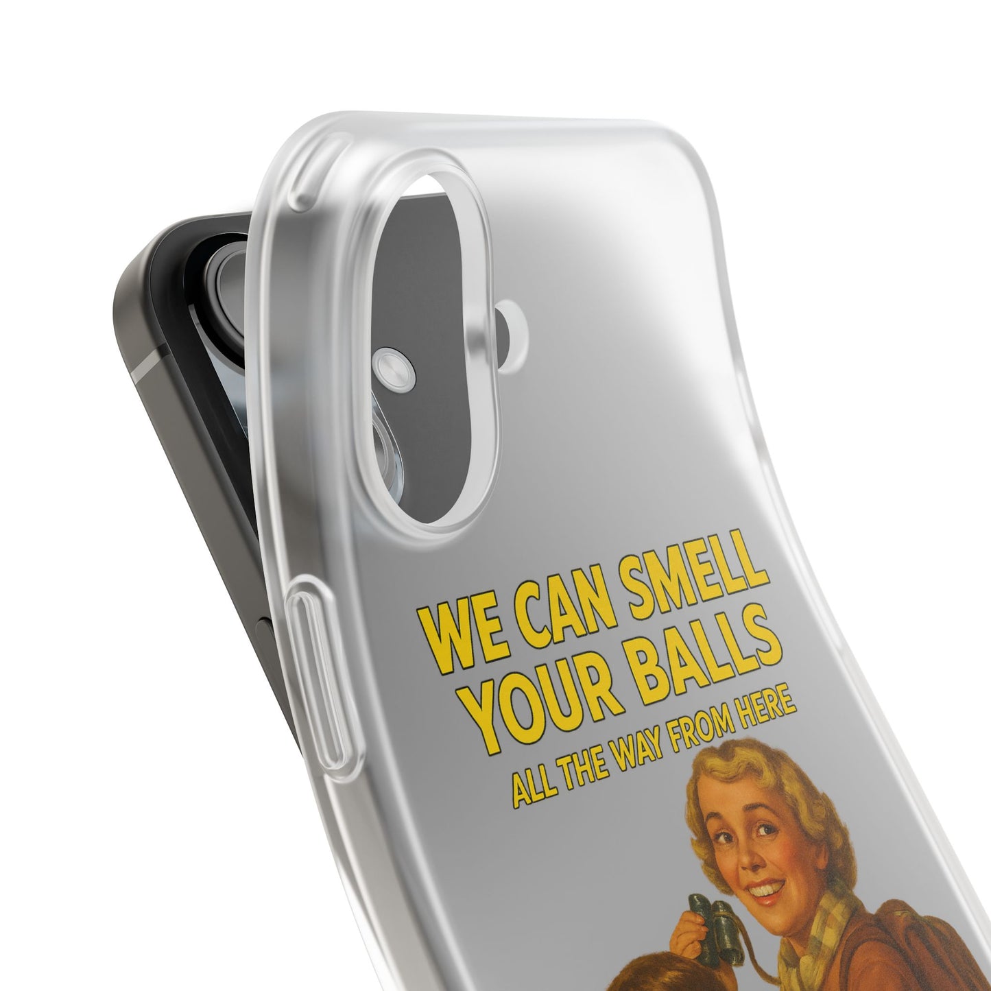 Unauffällig war gestern: Diese Handyhülle riecht den Wahnsinn – Vintage-Design trifft schwarzen Humor.-Phone Case-True Insights