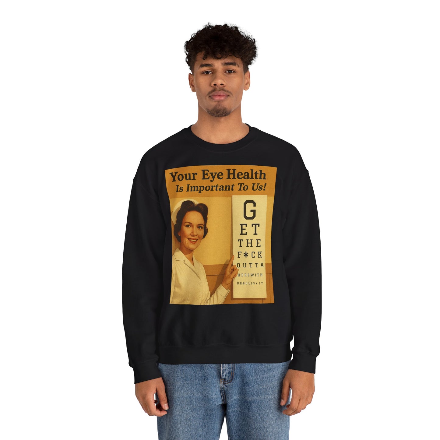 „Eye Health – Bullsh*t Edition“ – Satire-Sweatshirt im Retrolook – Freches Satire-Design für mutige Statements | True Insights