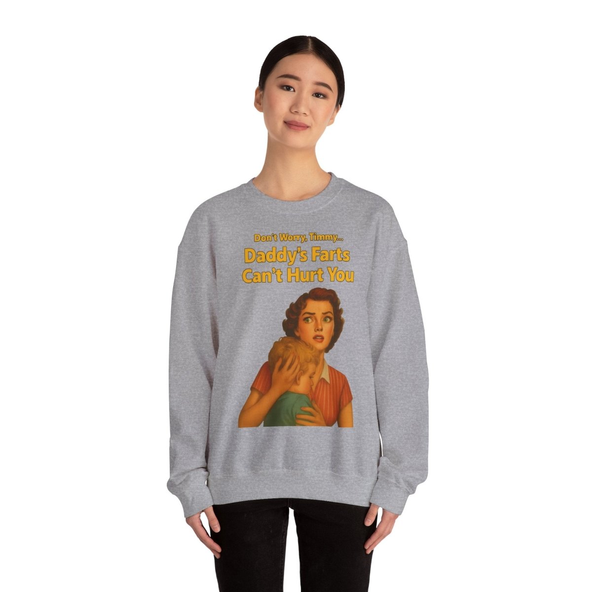 Sweatshirt – Daddy’s Farts – Satirisches Retro-Sweatshirt mit schwarzem Humor | True Insights Design mit Humor