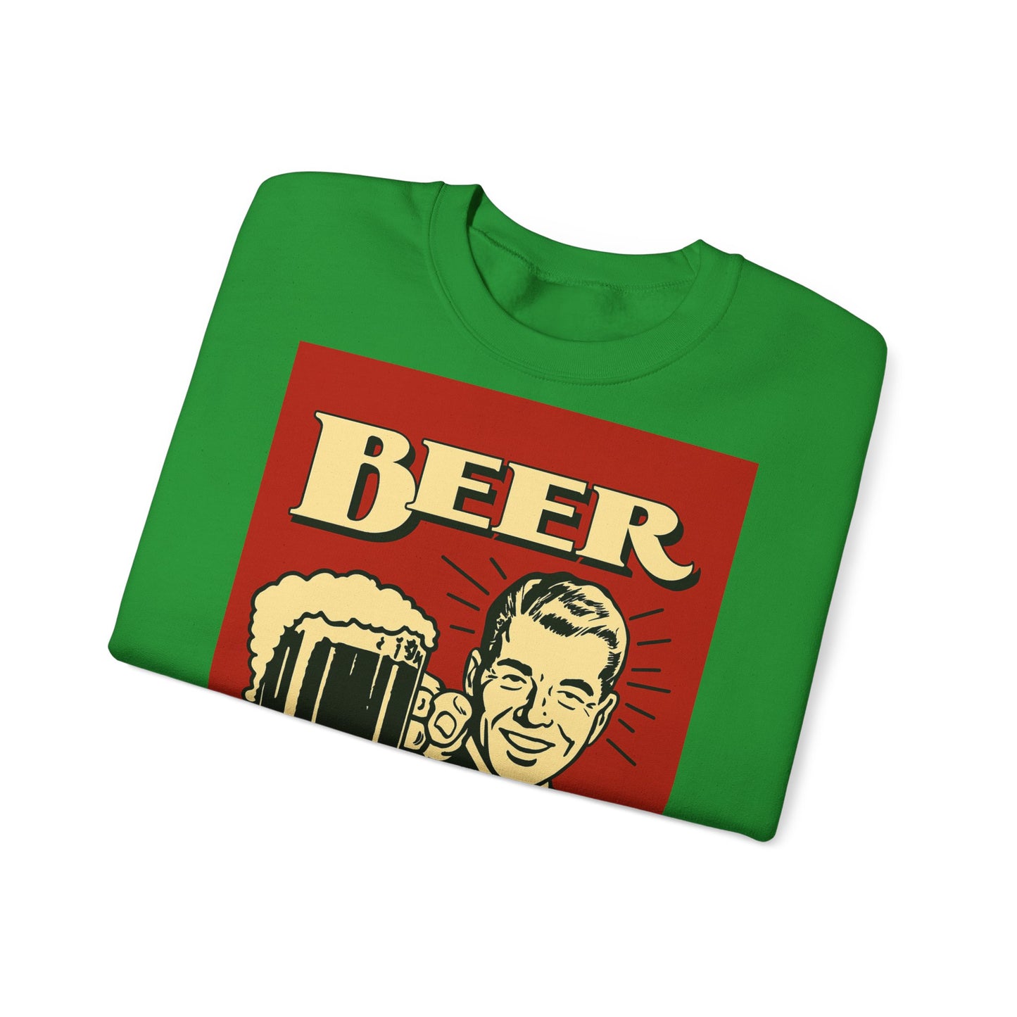 Beer Sweatshirt – Schwarzer Humor im Retro-Werbestil – Freches Satire-Design für mutige Statements | True Insights