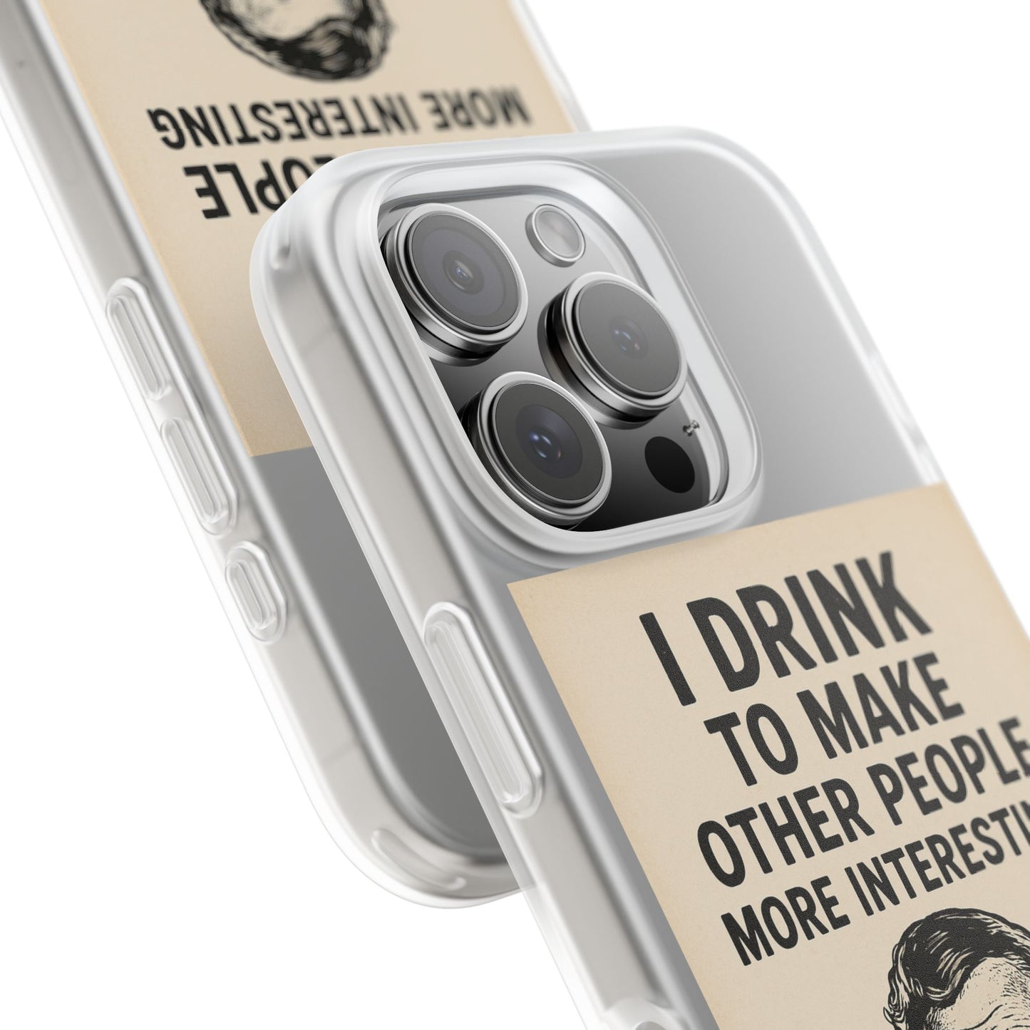 Hemingway – „I Drink To Make Other People More Interesting“-Phone Case-True Insights